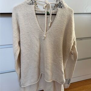 Anthropologie  Cozy Cream Knit Sweater